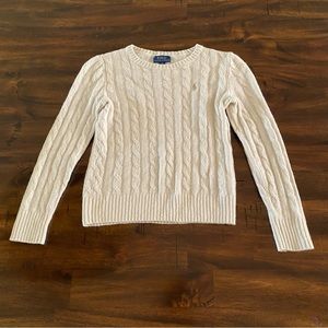 Ralph Lauren Viscose Wool Blend Cable Sweater Girls
